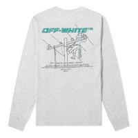 Off-White FW20 Hand Painted Logo Printing Pullover Men Grey OMAB001E20JER0070855