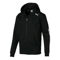 PUMA Colorblock logologo Printing hooded Zipper Jacket Black 844170-01