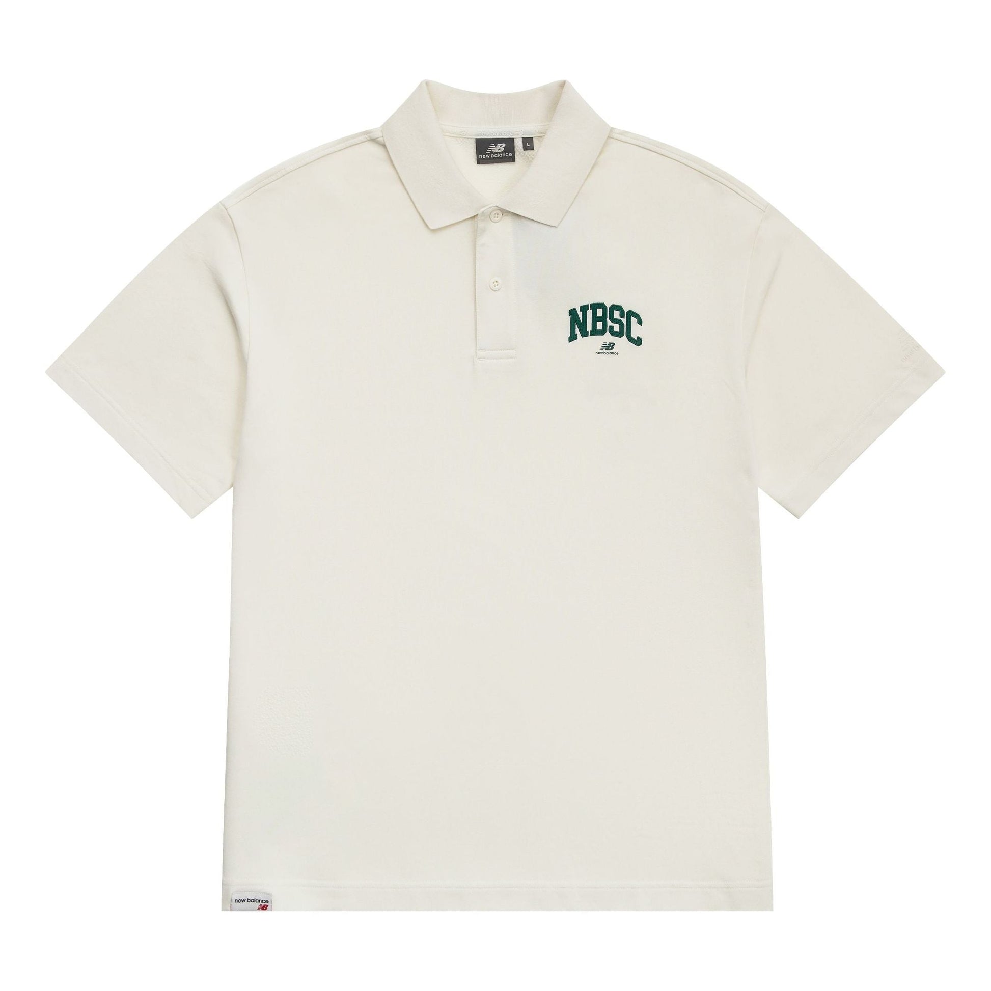 New Balance Classic Polo T-Shirt Asia Sizing 'White Green' 5FD25363-IV
