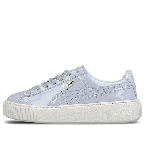 (WMNS) PUMA Basket Platform Patent Halogen Blue 363314-01