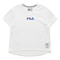 (WMNS) FILA FUSION Minimalistic logo Short Sleeve White T11W022107F-WT
