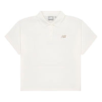 (WMNS) New Balance Short Sleeve Polo Asia Sizing 'Ivory' NFE21032-IV
