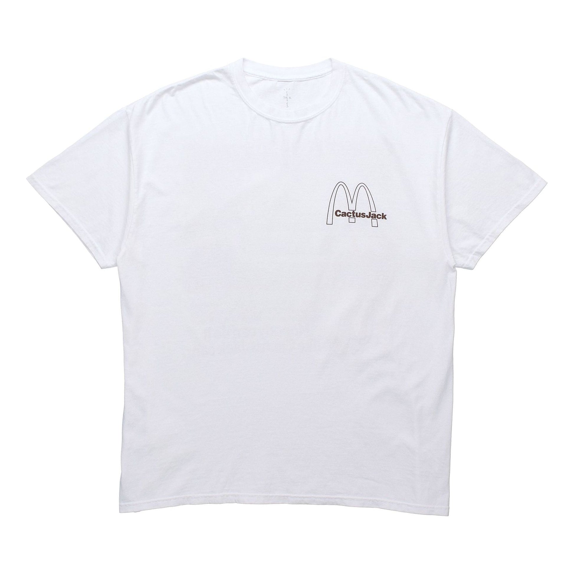 Travis Scott Cactus Jack x Mcdonald Unisex Vintage Action Round-neck Printing White CJMDSS37