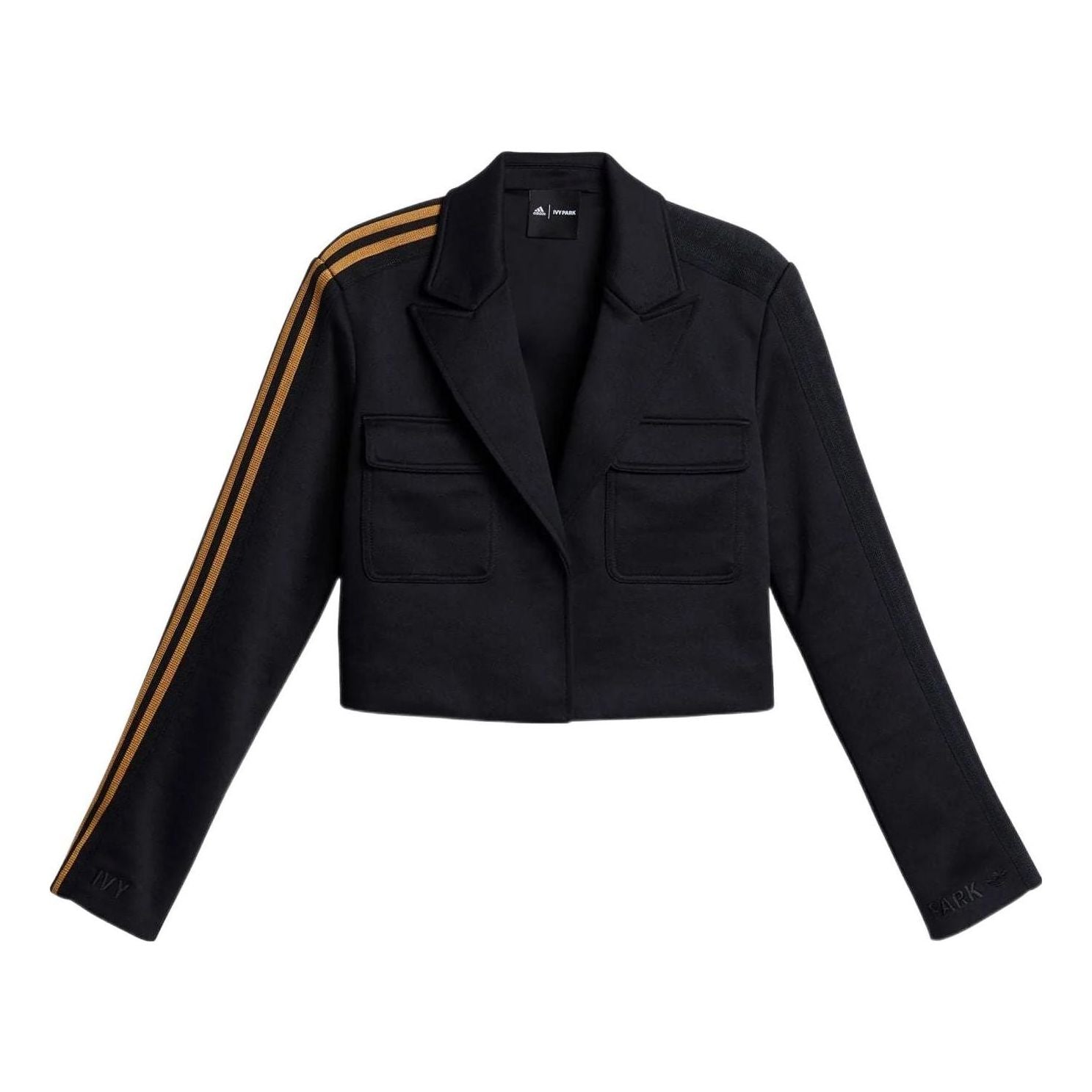(WMNS) adidas x Ivy Park Suit Crop Jacket Asia Sizing 'Black Gold' GP4707