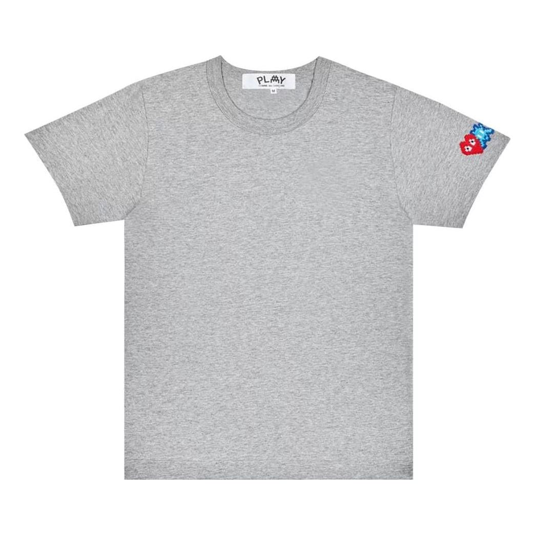 COMME des GARCONS PLAY FW25 Double Heart T-Shirt 'Grey' AZ-T328-051-2
