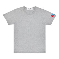 COMME des GARCONS PLAY FW25 Double Heart T-Shirt 'Grey' AZ-T328-051-2