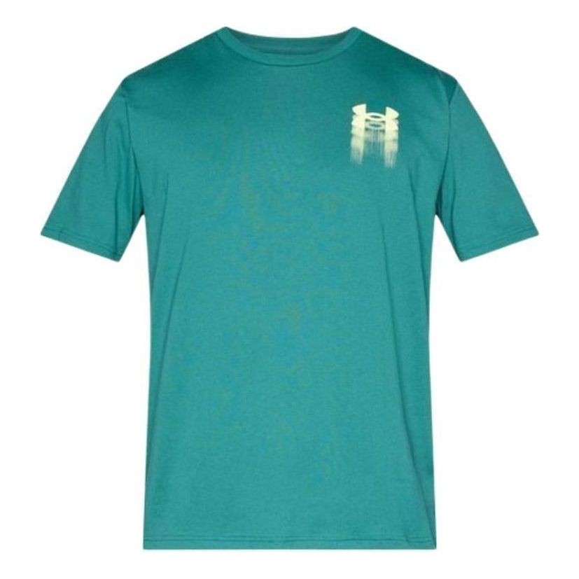 Under Armour Blur Logo Short Sleeve 'Rack Green Fade Green' 6009245-338