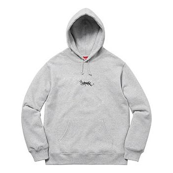 Supreme SS19 Tag Hooded Sweatshirt HeatherGrey SUP-SS19-576