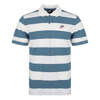 Nike Round Neck Pullover Stripe Casual Short Sleeve Polo Shirt Blue DJ0330-058