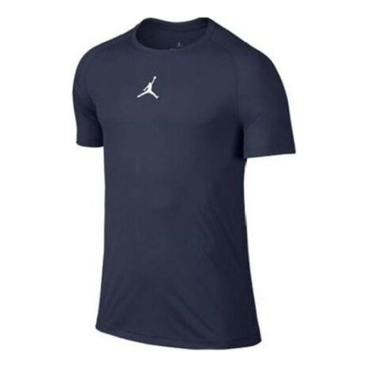 Air Jordan Logo Fitted Short-sleeve Training Shirt 'Navy Blue' 642404-411