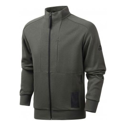 Men's adidas O1 Bomb Dk Solid Color Aviator Jacket Military Green EH3738