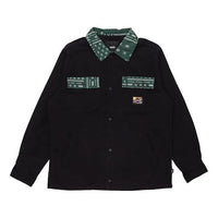 Men's Vans logo Casual lapel Shirt Jacket Black VN0A5F77BLK