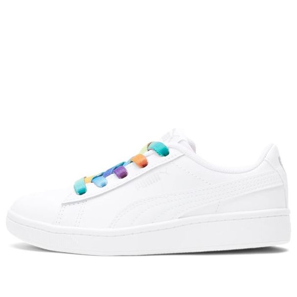 (PS) PUMA Vikky v2 Rainbow Leisure Board Shoes White 381512-01
