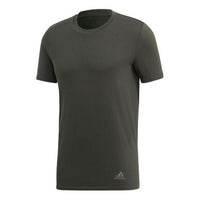 Men's adidas 25/7 Running Sports Solid Color Short Sleeve Black 7 Tee DZ1812