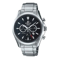 CASIO Quartz Waterproof EDIFICE Stainless Steel Strap Black Watch Dial Mens Black Analog EFB-504JD-1A