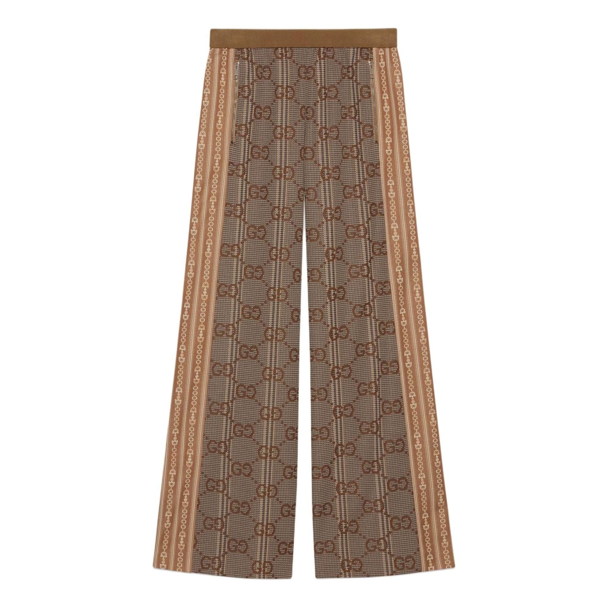 (WMNS) Gucci GG Jersey Jacquard Pants 'Brown Beige' 767027-XJF7V-2481