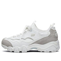 (WMNS) Skechers D'Lites 2.0 Low-Top Running Shoes White/Grey 88888375-WHT