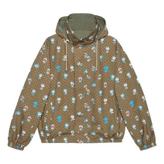 Gucci X Doraemon Reversible Nylon GG Jacket 'Beige Green' 654753-ZAGUC-2138