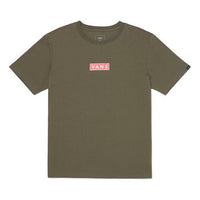 Men's Vans Logo Printing Short Sleeve Olive Green VN0A4MMCDB0