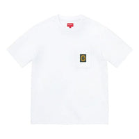 Supreme FW19 Week 10 Crest Label Pocket White Tee SUP-FW19-947