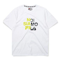 Fila FUSION Contrast Color Stitching Tennis Casual White T11M031108F-WT