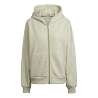 (WMNS) adidas SL Fleece Hoodie Asia Sizing 'Green' HE4158