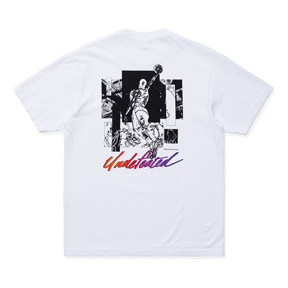 UNDEFEATED Dunk Tee White Letter Applique Tee Unisex White 80094-WHITE