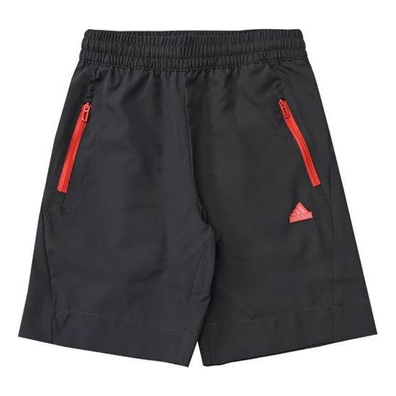 (GS) adidas City Escape Casual Adjustable Woven Shorts 'Dark Grey Red' HR6275