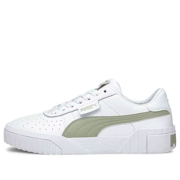 (WMNS) PUMA Cali Casual Board Shoes White/Green 369155-34