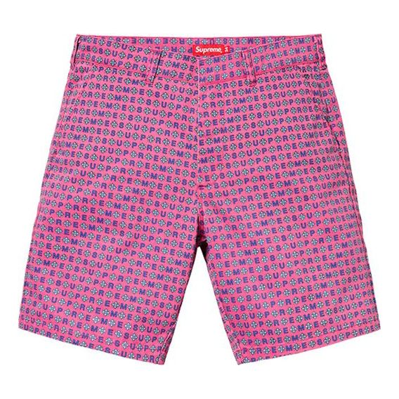 Supreme SS19 Work Short Cargo Shorts Unisex Pink Red SUP-SS19-10121