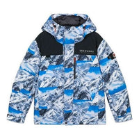 Skechers Hooded Down Jacket 'Blue White Black' L420M047