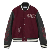 Off-White x c/o AC Milan Varsity Jacket 'Black Red' 44MEA305G25F002125