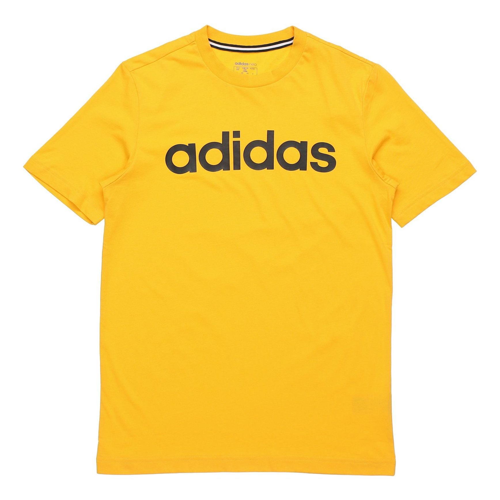 adidas neo M ESNTL LOGO T Sports Short Sleeve Yellow GJ8933