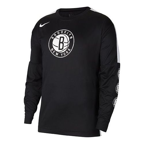 Nike Dri-FIT NBA Brooklyn Nets Casual Sports Round Neck Black CW2221-010