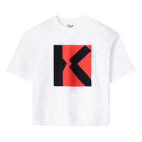 KENZO SS21 Logo Loose Short Sleeve White T-Shirt FB52TS6904SJ01-AL