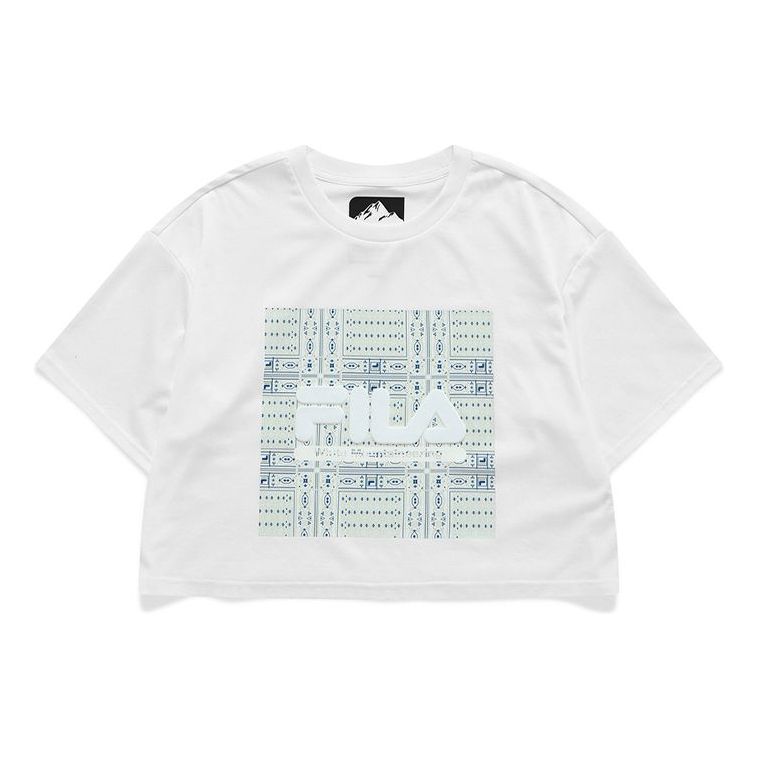 Fila FUSION x White Mountaineering Crossover Round Neck Printing Short Sleeve T11W127110F-WT