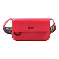Off-White logo Shoulder Strap Leather Red Messenger Bag OMNA032E194230022000