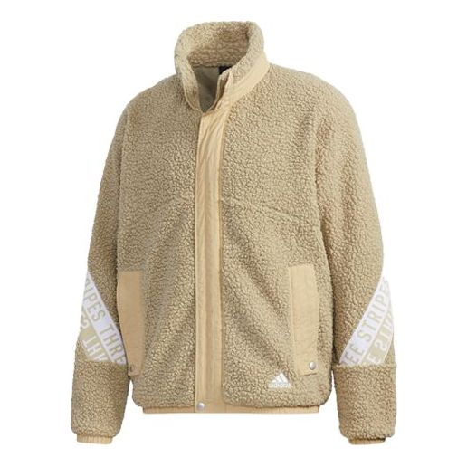 adidas Athleisure Casual Sports Jacket Brown GE0394
