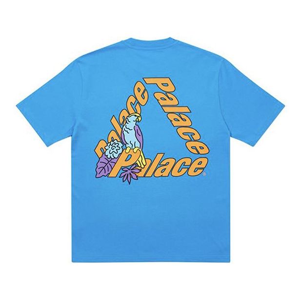 PALACE Parrot PALACE-3 Alphabet Printing Short Sleeve Unisex Blue P19TS213