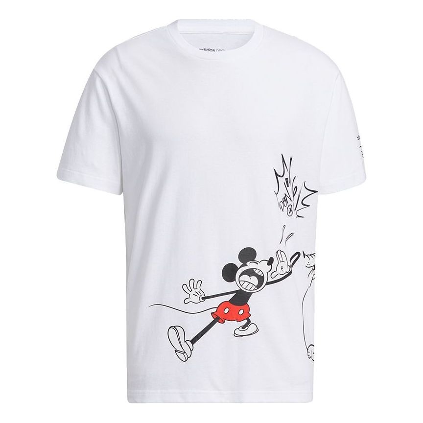 adidas neo x Disney Crossover M Mf Tee 2 Cartoon Printing Sports Short Sleeve White HF0451