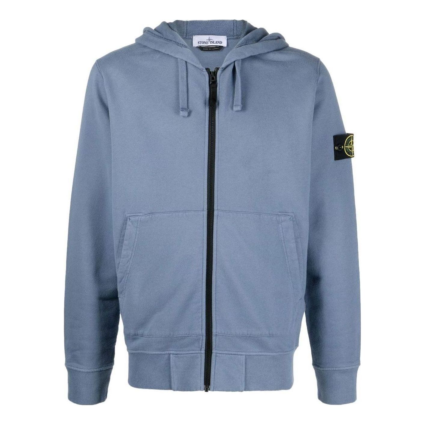 STONE ISLAND Zip Hoody Jacket 'Blue' 771564220-V0024