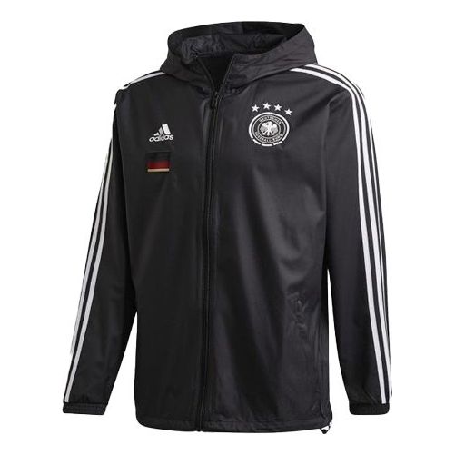 adidas Germany National Team Logo Soccer/Football Sports Jacket Black FI1472