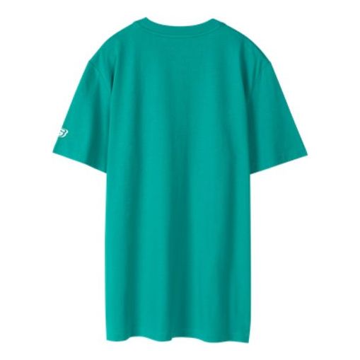 Men's Skechers Sports Alphabet Printing Short Sleeve Blue SMLC219M025-00G4