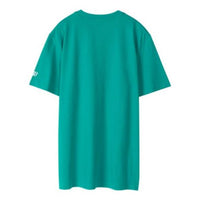 Men's Skechers Sports Alphabet Printing Short Sleeve Blue SMLC219M025-00G4