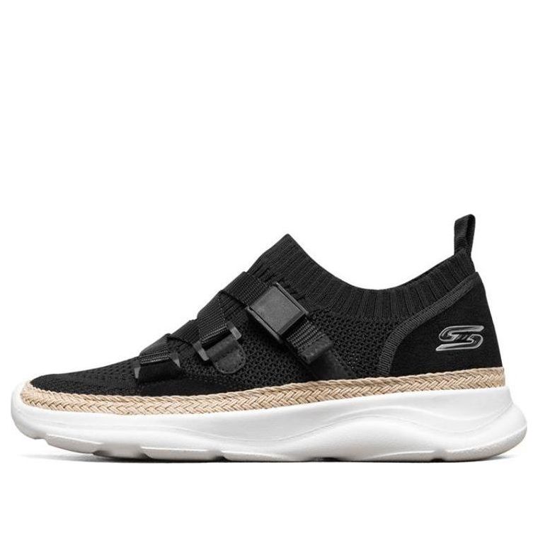 (WMNS) Skechers Bobs Surge Sports Shoes Black/White 117014-BLK