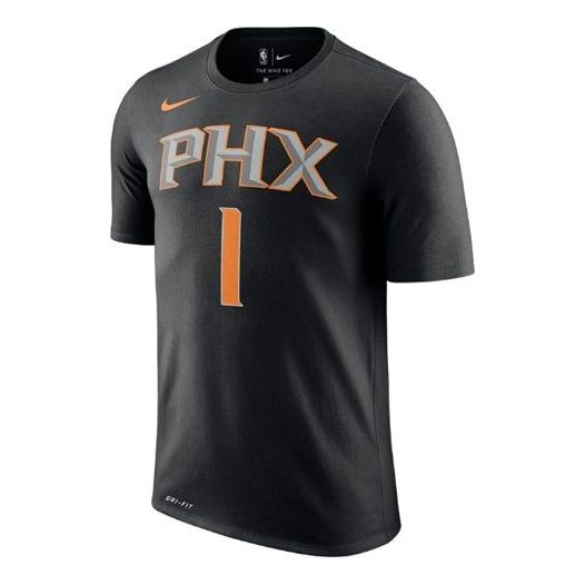 Nike NBA Phoenix Suns Devin Booker No.1 Basketball Round NeckShort Sleeve Men's Black 870803-011