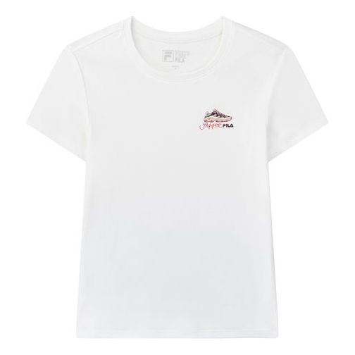 (WMNS) FILA Jagger Sports Short Sleeve White F11W028176F-WT