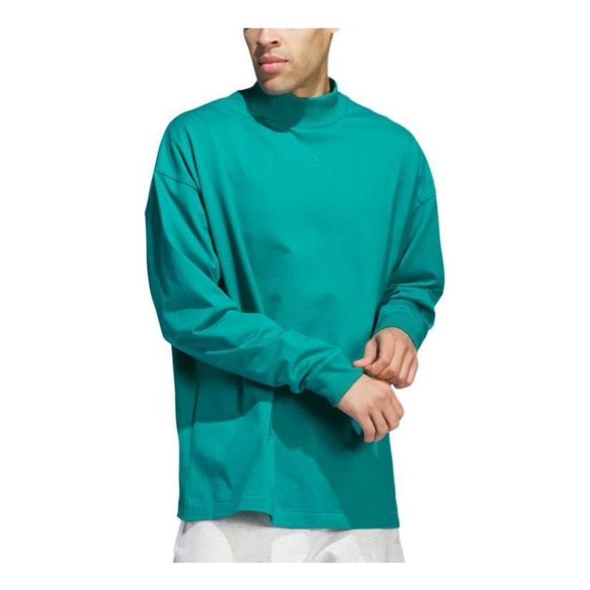 adidas Basketball Long Sleeve T-Shirt Asia Sizing 'Green' JE3768