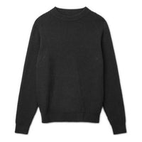 Men's Nike ESC Sweater Solid Color Round Neck Long Sleeves Pullover Wool Sweater Black DC1008-010