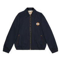 Men's Gucci Nylon Cotton Zipper Jacket Blue 654837-ZAGVY-4560